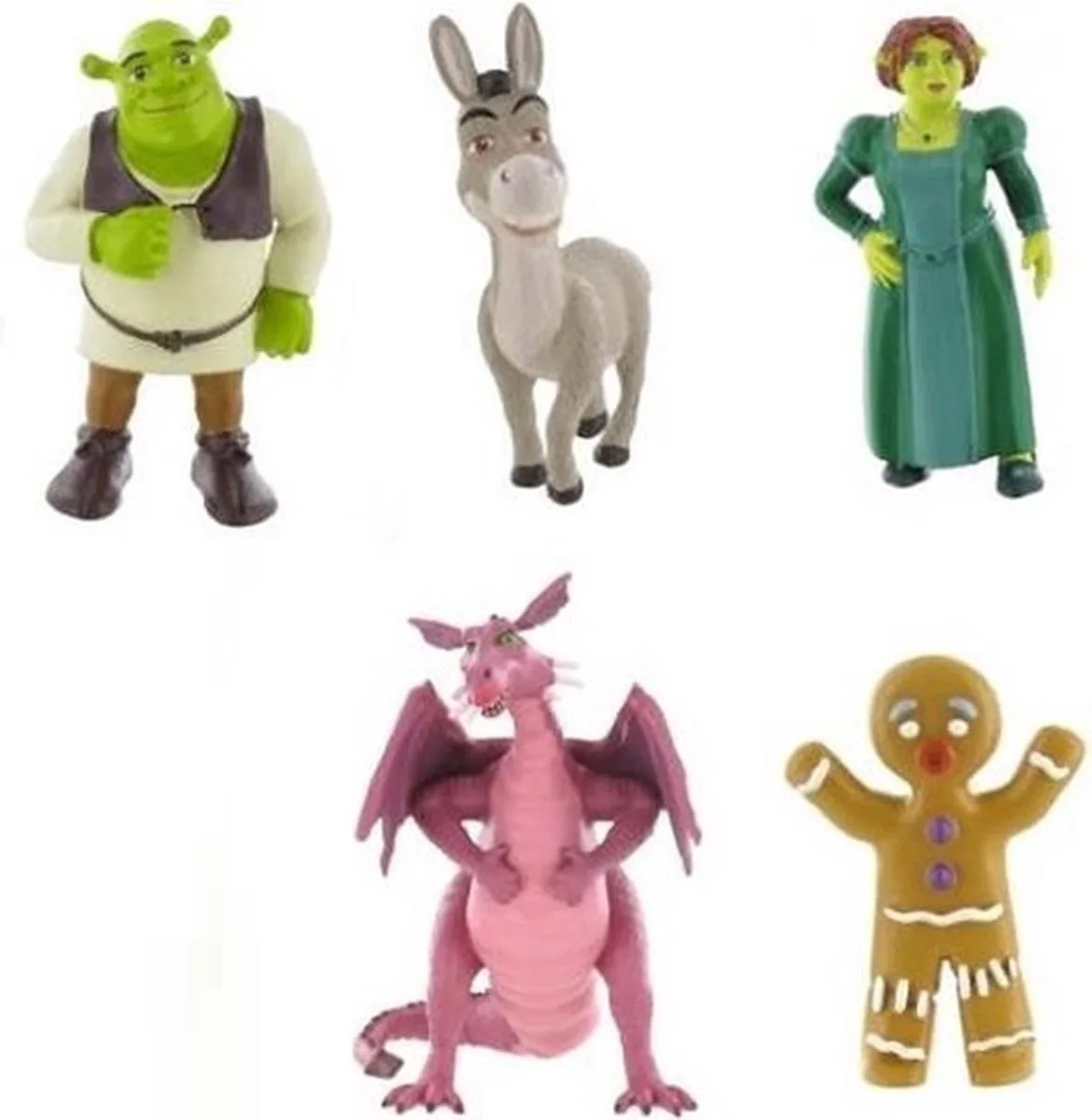Shrek - Speelfigurenset - 5 stuks - DreamWorks - 6-10 cm - kunststof fra Comansi i Flerfarvet – produktbillede