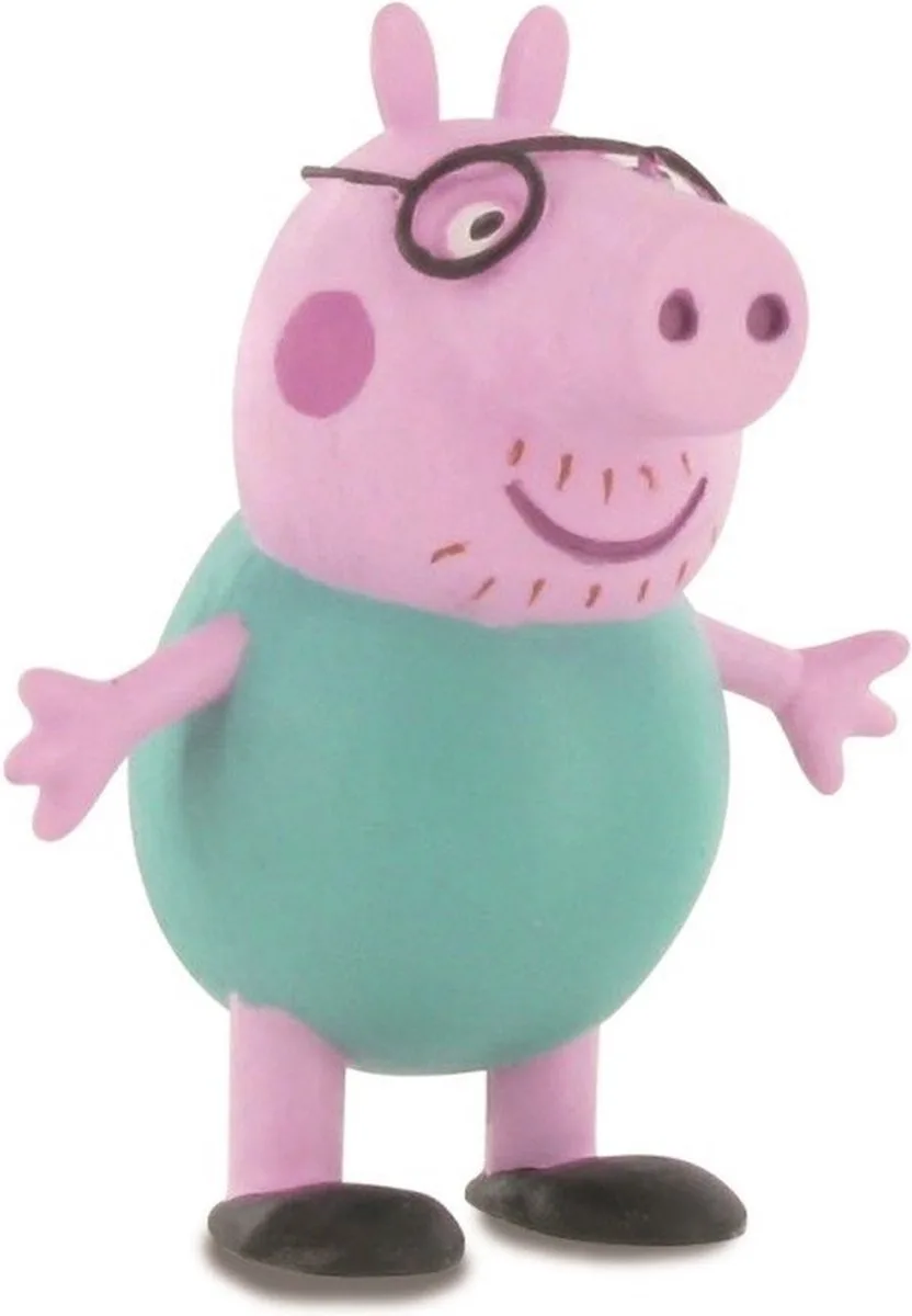 Speelfiguur Peppa Pig: Daddy Pig 6 Cm fra Comansi i Lyserød – produktbillede