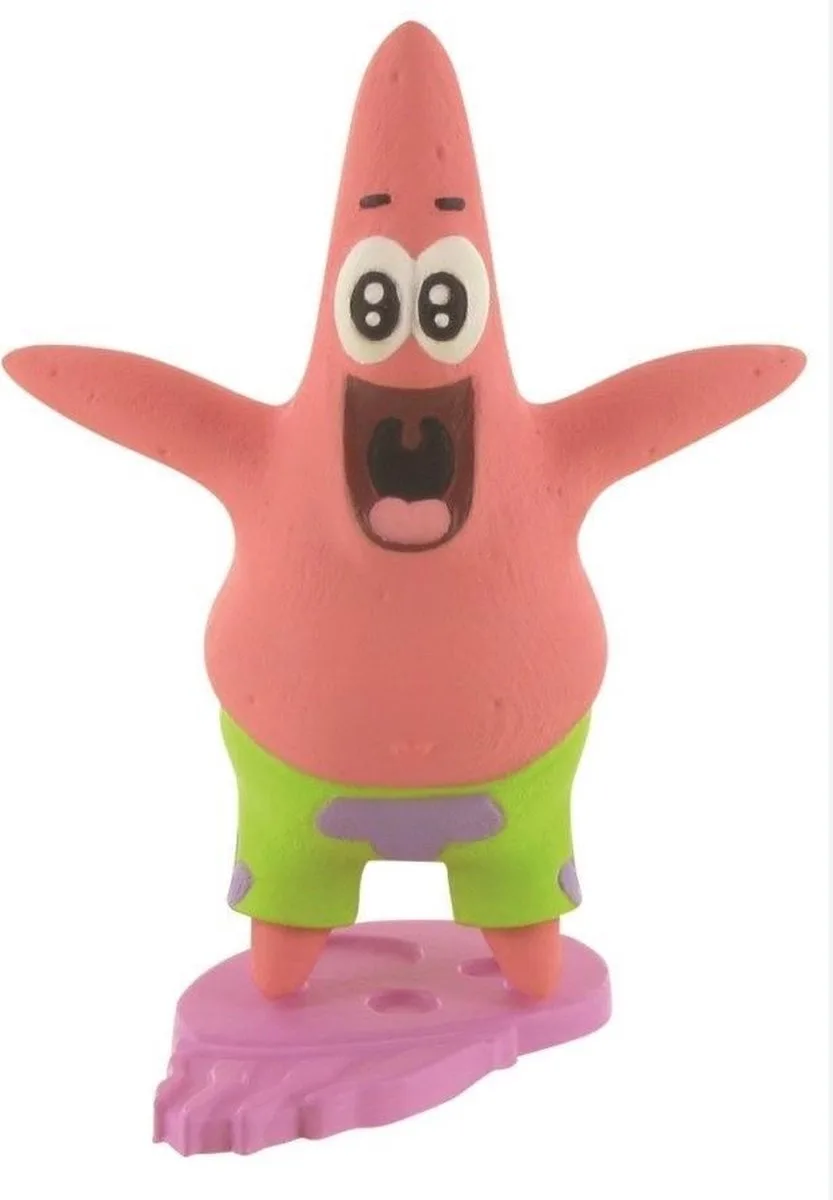 Speelfiguur Spongebob Patrick 7 Cm Roze fra Comansi i Flerfarvet – produktbillede