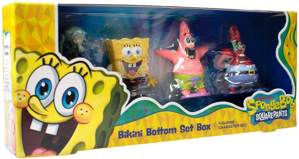 Spongebob speelset - 4 speelfiguurtjes von Comansi in Mehrfarbig – Produktfoto