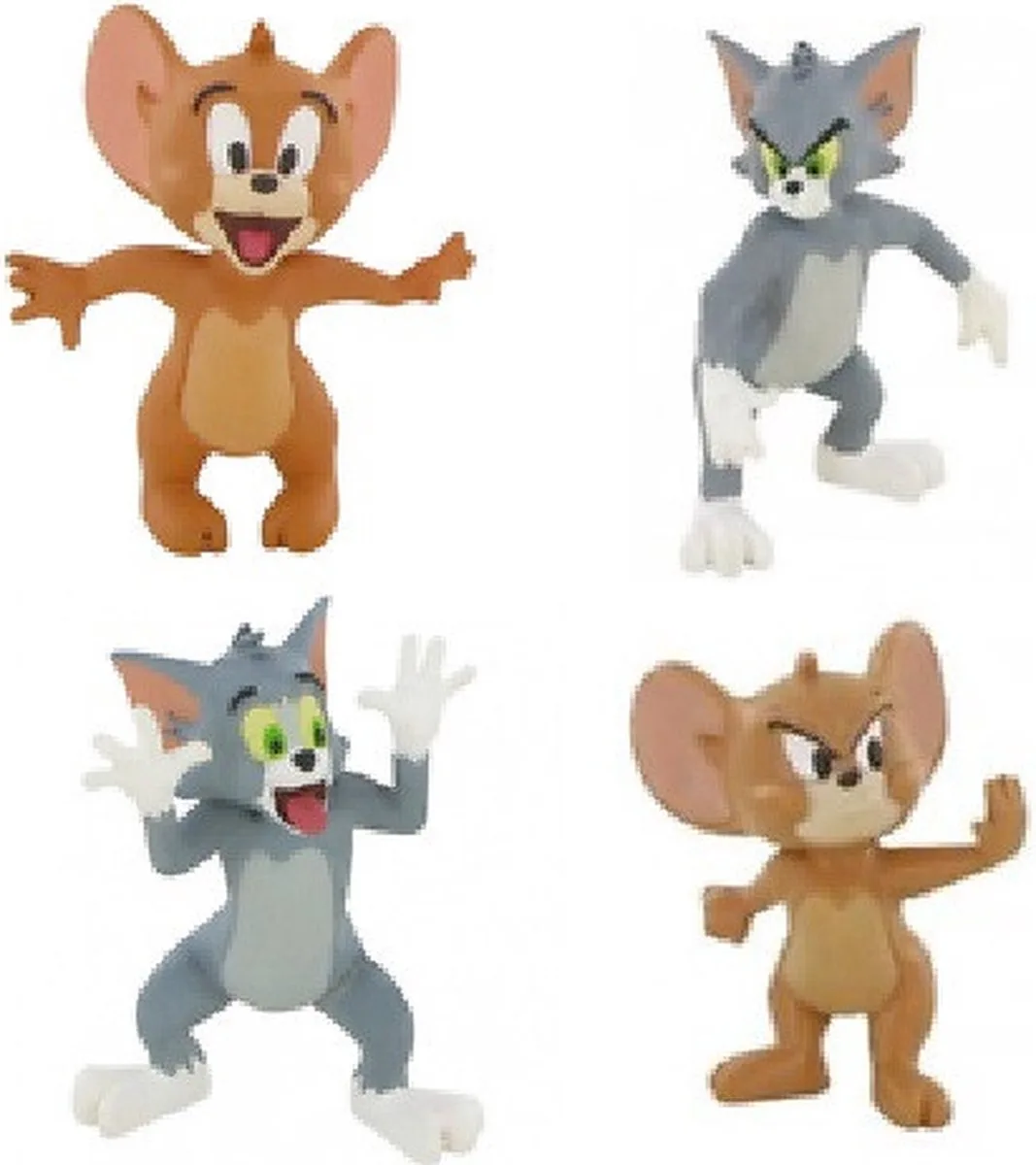 Tom & Jerry - speelset 4 stuks - 7 cm - kunststof van Comansi – productfoto