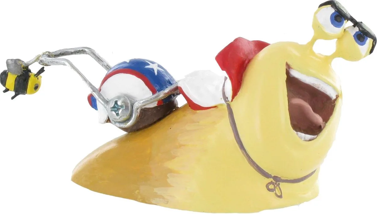Turbo - speelfiguurtje slak white shadow - 8,5 cm - kunststof fra Comansi i Gul – produktbillede
