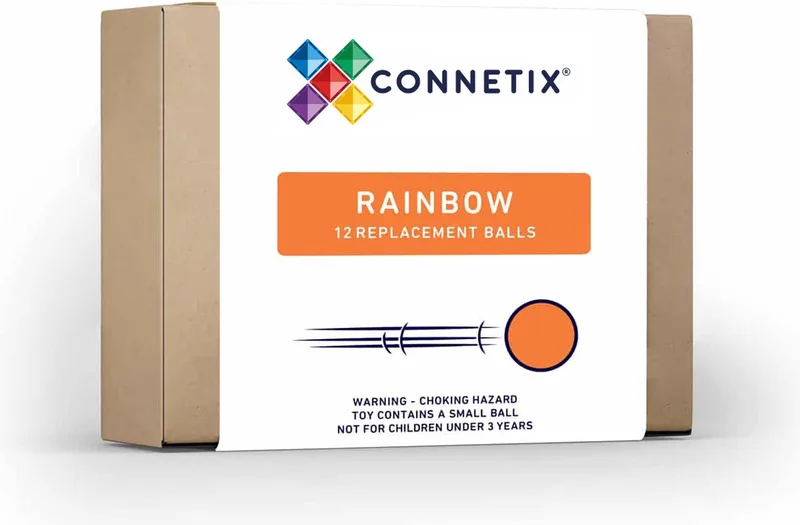 Magnetisch Tegels - Ballenpakket - 12 Stuks - Magnetisch Speelgoed de Connetix en Regenboog – photo du produit