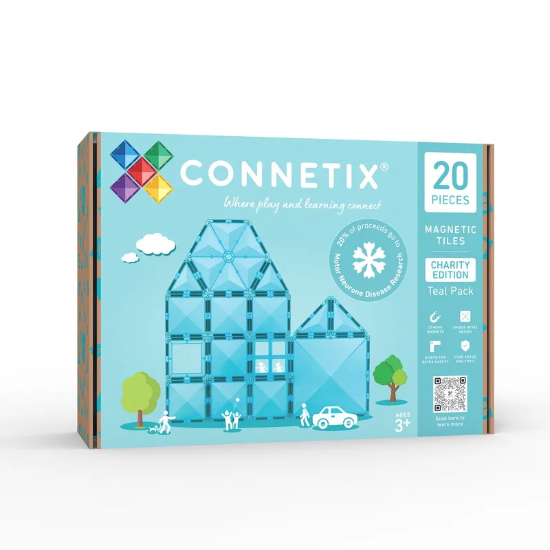 Magnetisch Tegels - Charity Edition Pakket - 20 Stuks - Magnetisch Speelgoed fra Connetix i Teal – produktbillede