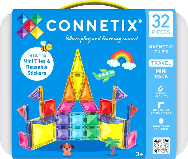 Magnetisch Tegels - Travel Mini Pack/Reisset - 32 Stuks - Magnetisch Speelgoed från Connetix i Blauw – produktbild