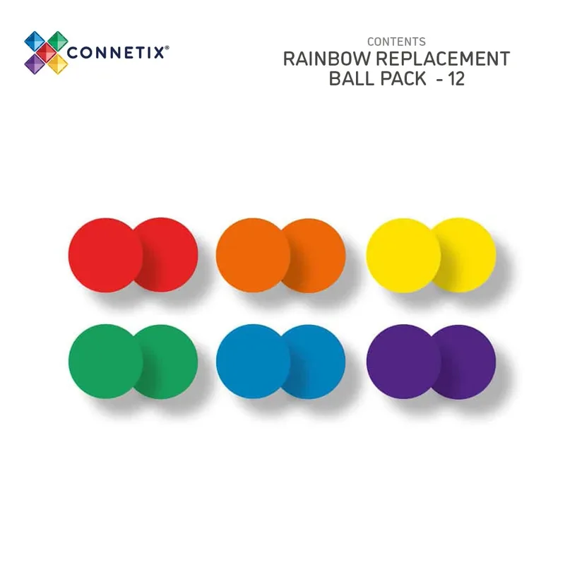 Rainbow Ball Pack 12 Pieces (CT-R-00012-BA) by Connetix – product photo