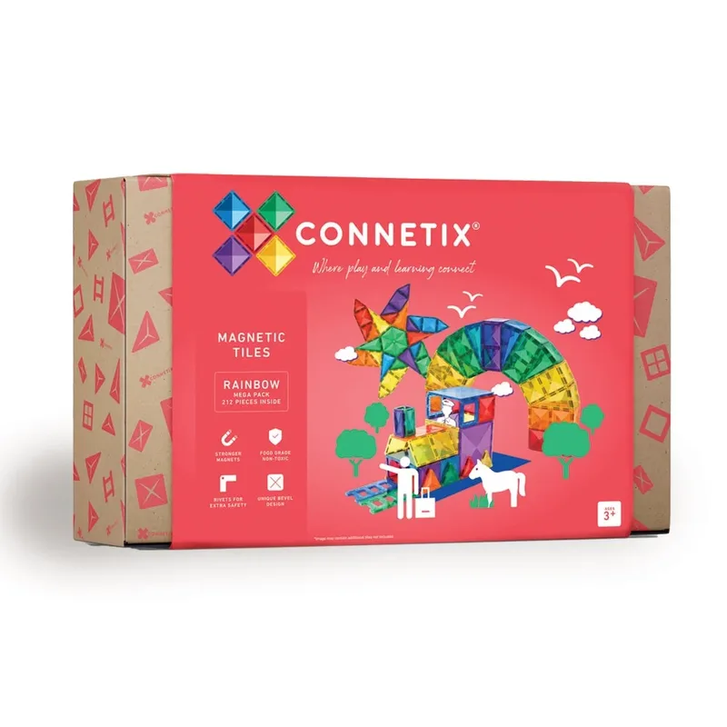 Rainbow Mega Pack 212 Pieces (CT-R-00212-ME) van Connetix – productfoto