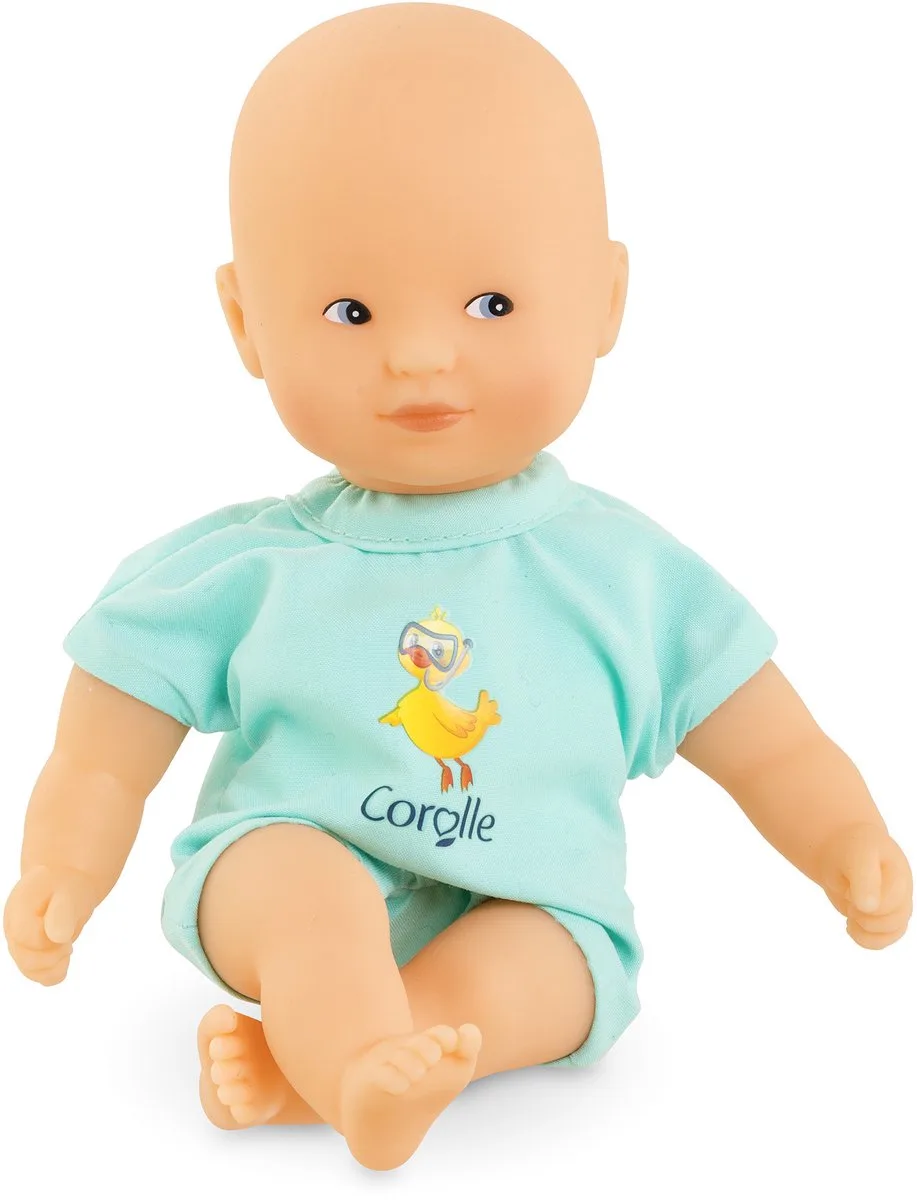 Babypop - Mini Badpop 20cm voor kinderen. von Corolle in Blau – Produktfoto
