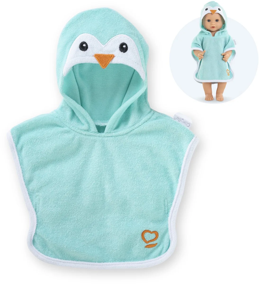 badcape babypop pinguin 36cm - poppenaccessoire de Corolle en Bleu – photo du produit
