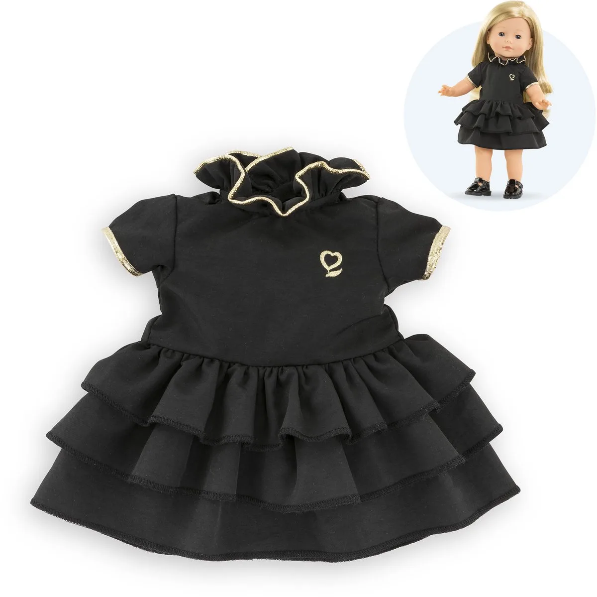 Black Dress for Baby Doll 36cm von Corolle in Schwarz – Produktfoto