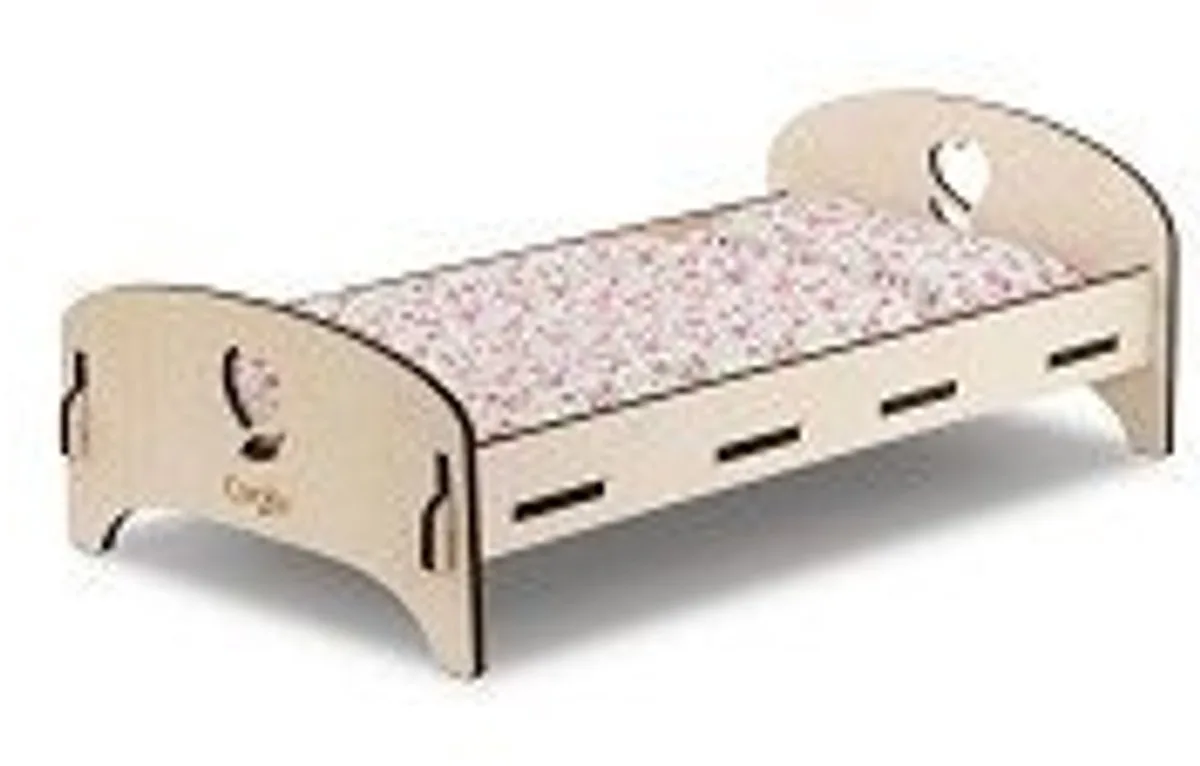 Houten Poppenbed – Voor Poppen 30-36 cm – Inclusief Deken en Kussen – Vanaf 3 Jaar von Corolle in Rosa – Produktfoto