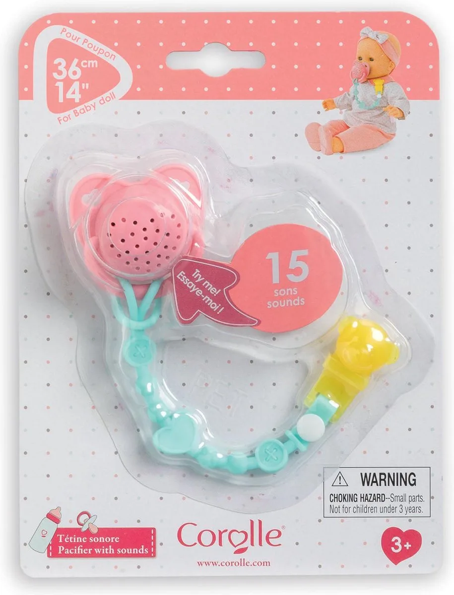 interactieve speen voor babypop - accessoire met geluid. von Corolle in Mehrfarbig – Produktfoto