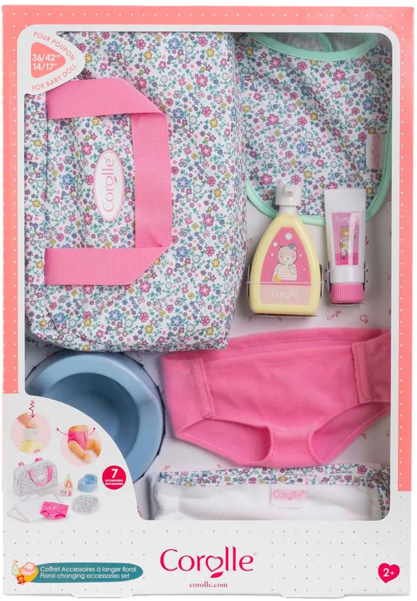 Luieraccessoires Bloemen Set voor Babypop, 36cm von Corolle in Mehrfarbig – Produktfoto