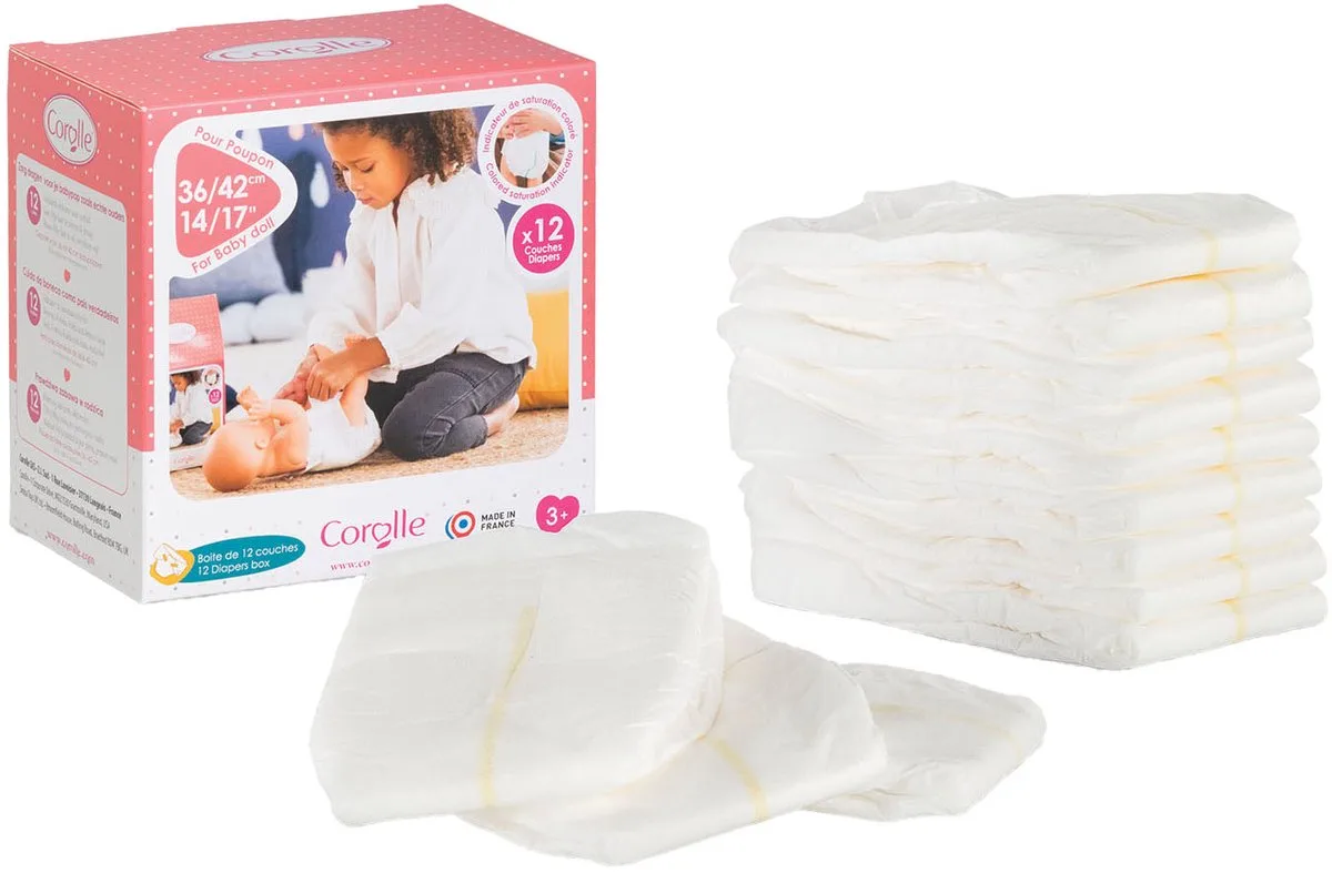 Mon Grand Poupon Diapers 12pcs von Corolle in Mehrfarbig – Produktfoto