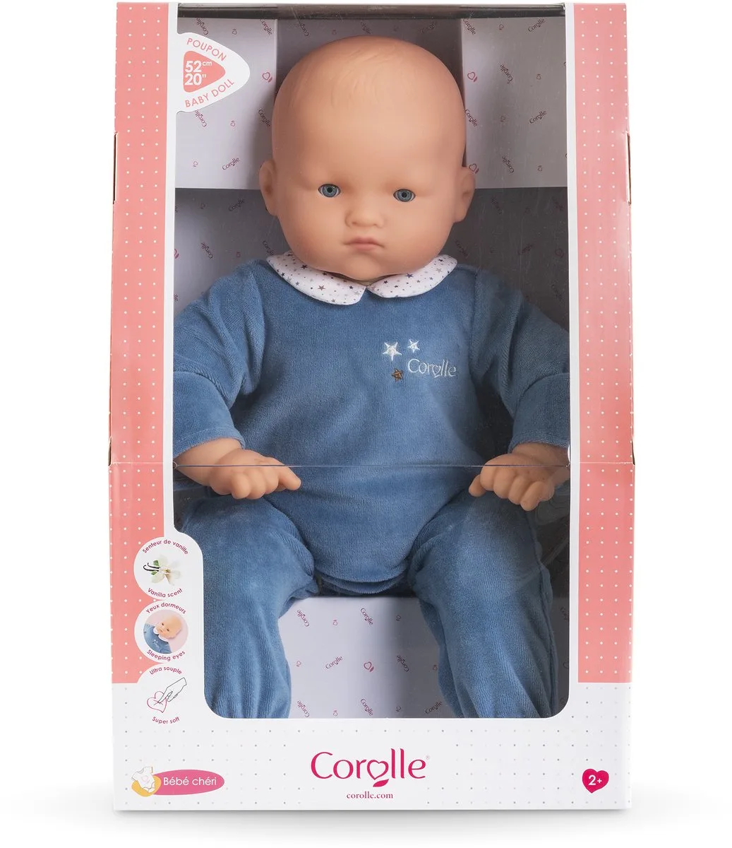 Mon Grande Poupon Babypop Cheri - 52cm fra Corolle i Blå – produktbillede