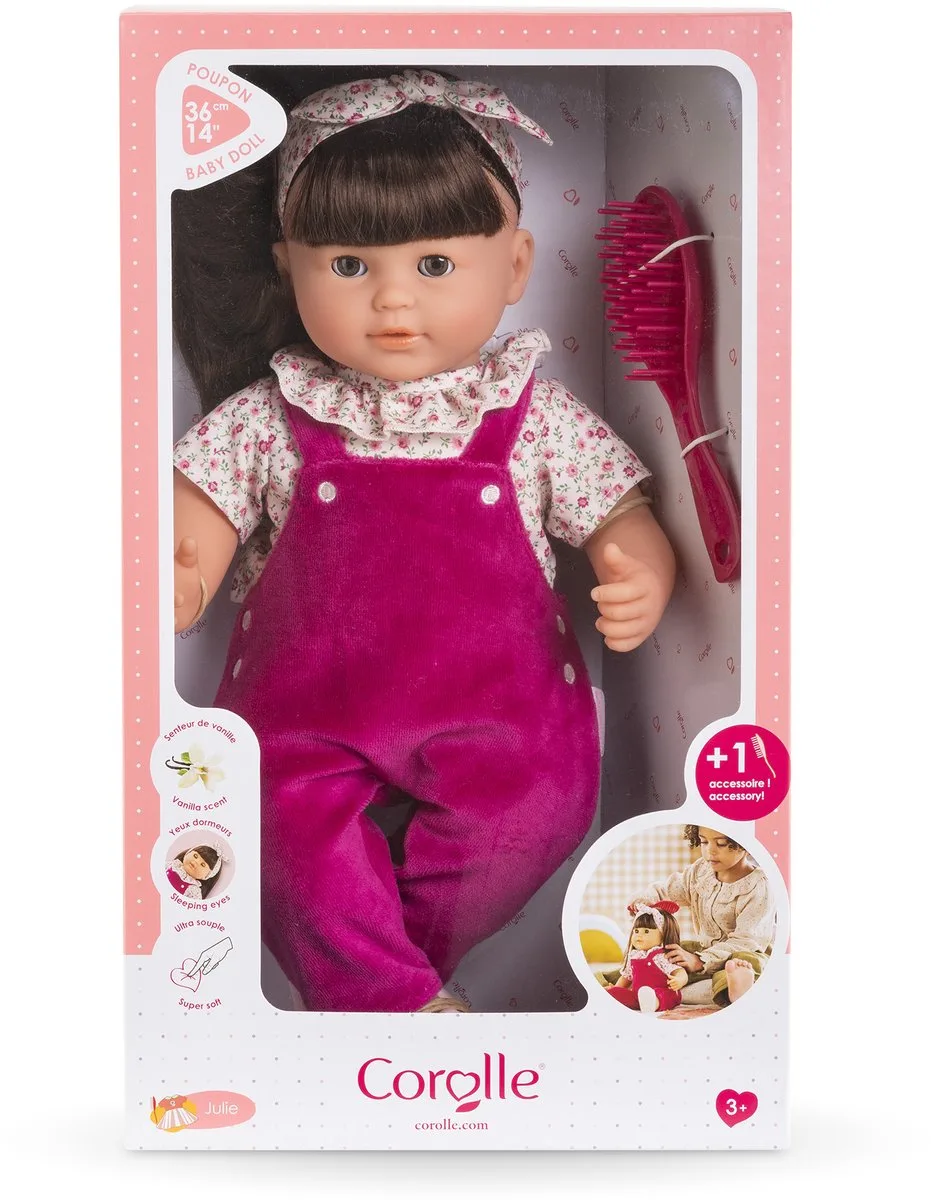 Mon Grande Poupon Julie Rose Grenadine Babypop - 36cm van Corolle in Meerkleurig – productfoto