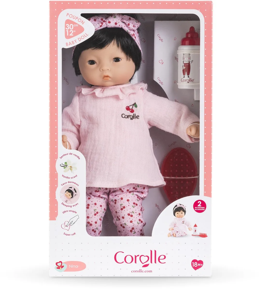 Mon Premier Babypop Nina - 30cm van Corolle in Roze – productfoto