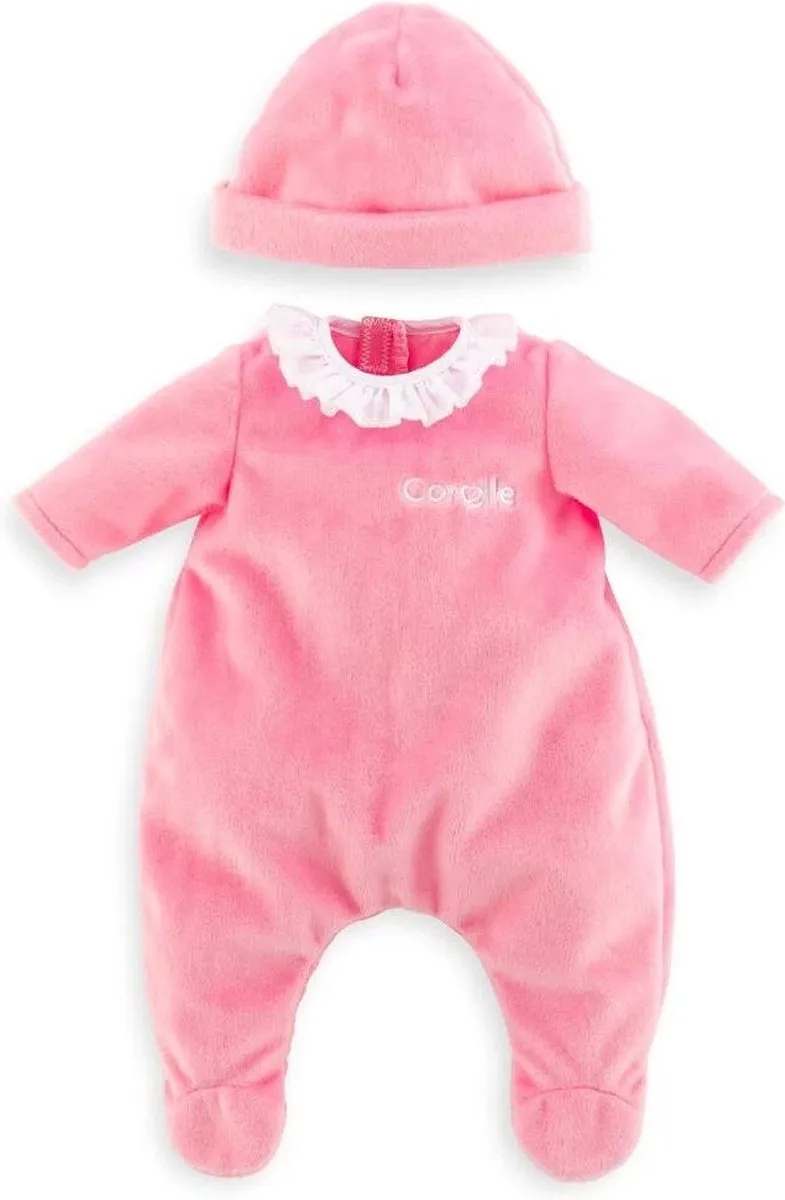 Mon Premier Poupon pyjama met muts roze babypop 30 cm fra Corolle i Lyserød – produktbillede
