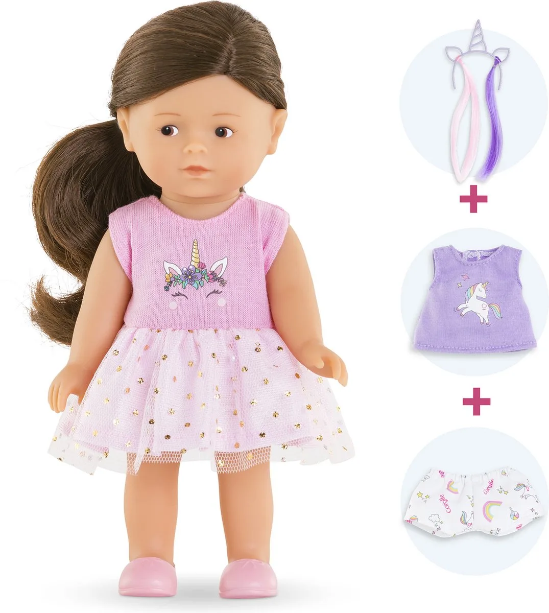 Mini Corrolines Romy Unicorn Doll 20cm von Corolle in Mehrfarbig – Produktfoto