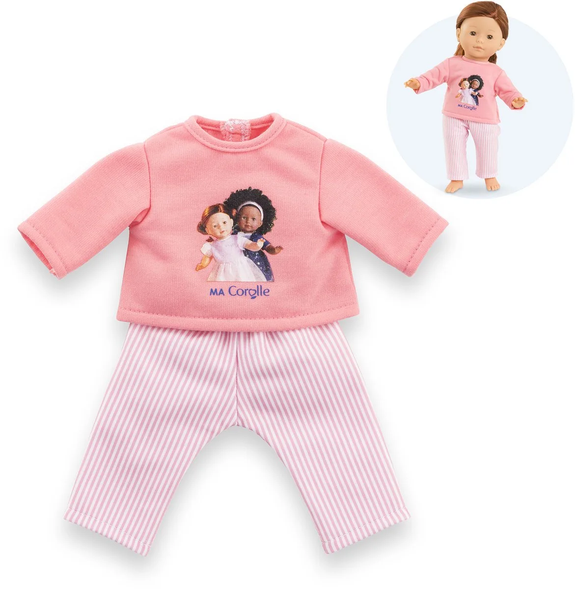 poppen pyjama 36cm - poppenkleding set. von Corolle in Rosa – Produktfoto