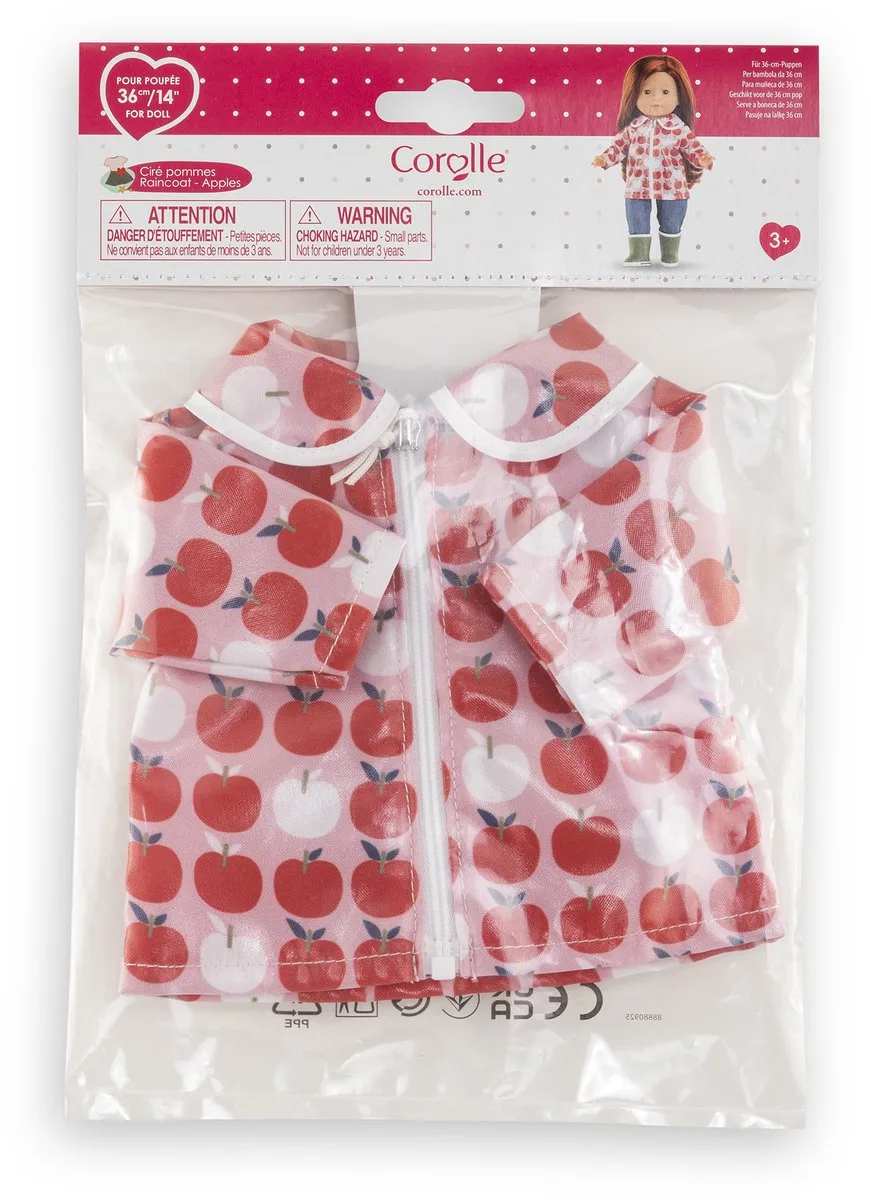 poppen regenjas appels 36cm - poppenkleding accessoire. von Corolle in Mehrfarbig – Produktfoto