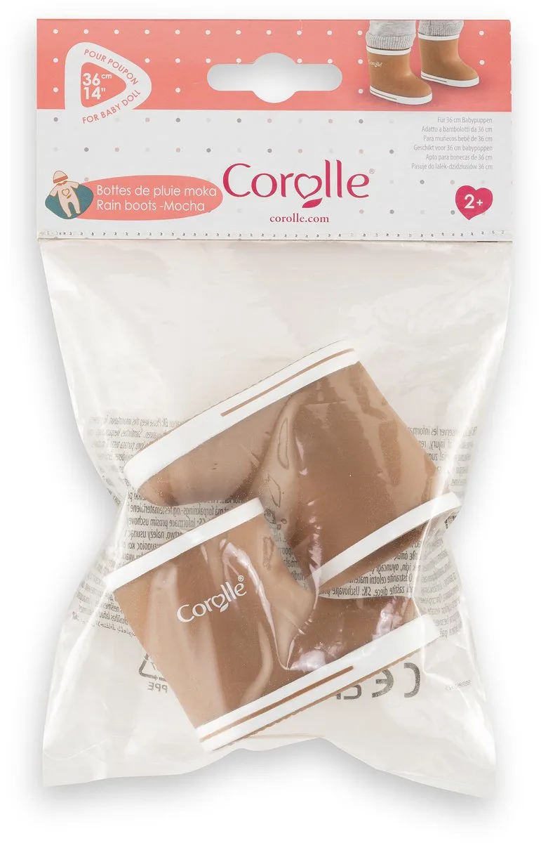 poppen regenlaarzen - poppenaccessoire 36cm. von Corolle in Braun – Produktfoto