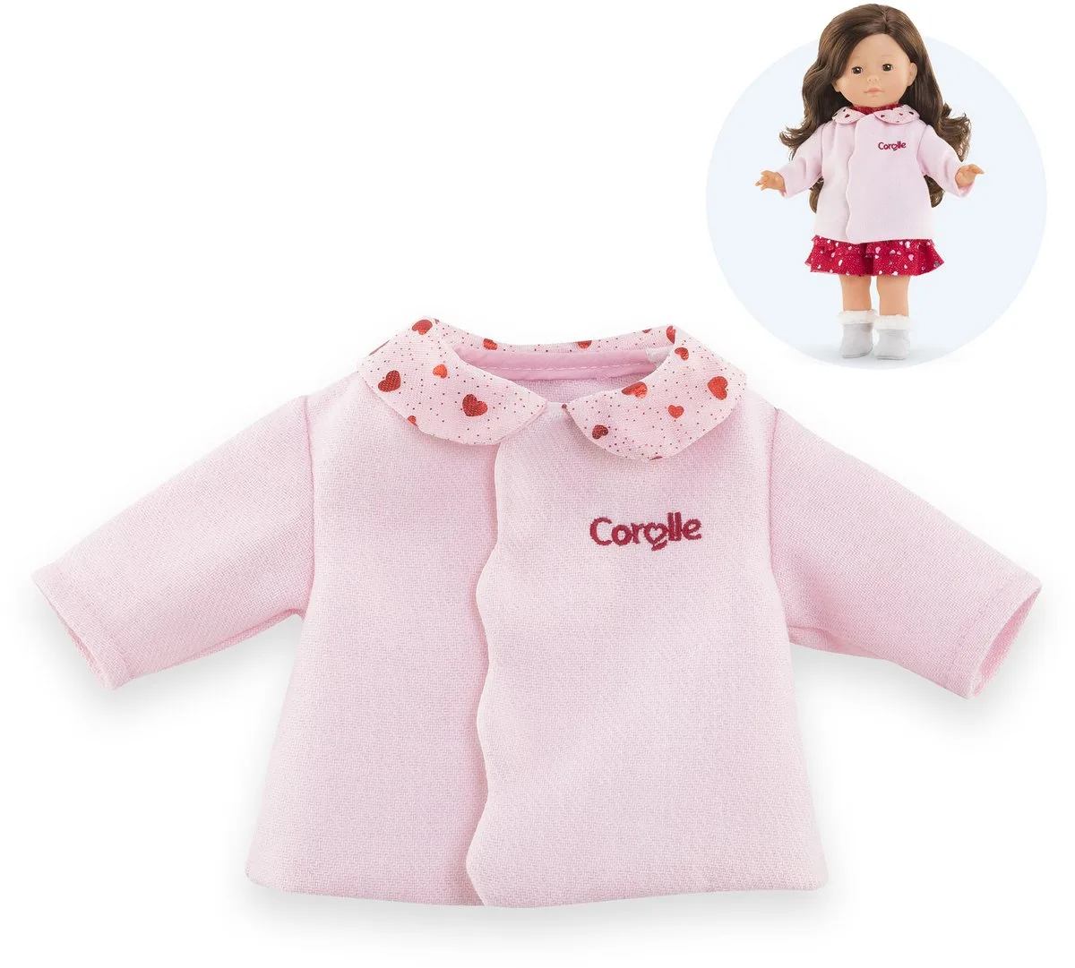 poppenjas hartjes 36cm - poppenkleding glitter. de Corolle en Rose – photo du produit