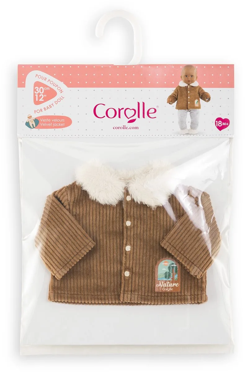 poppenjasje velours Kleine Ontdekker 30cm bruin fleece. från Corolle i Flerfärgad – produktbild
