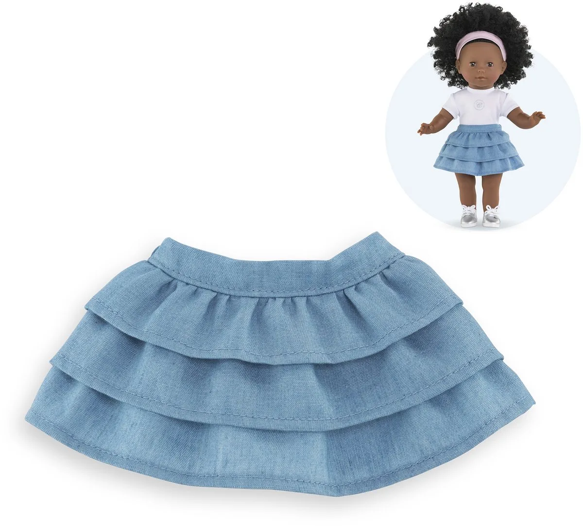 poppenrokje 36cm - mode accessoire voor poppen. fra Corolle i Blå – produktbillede
