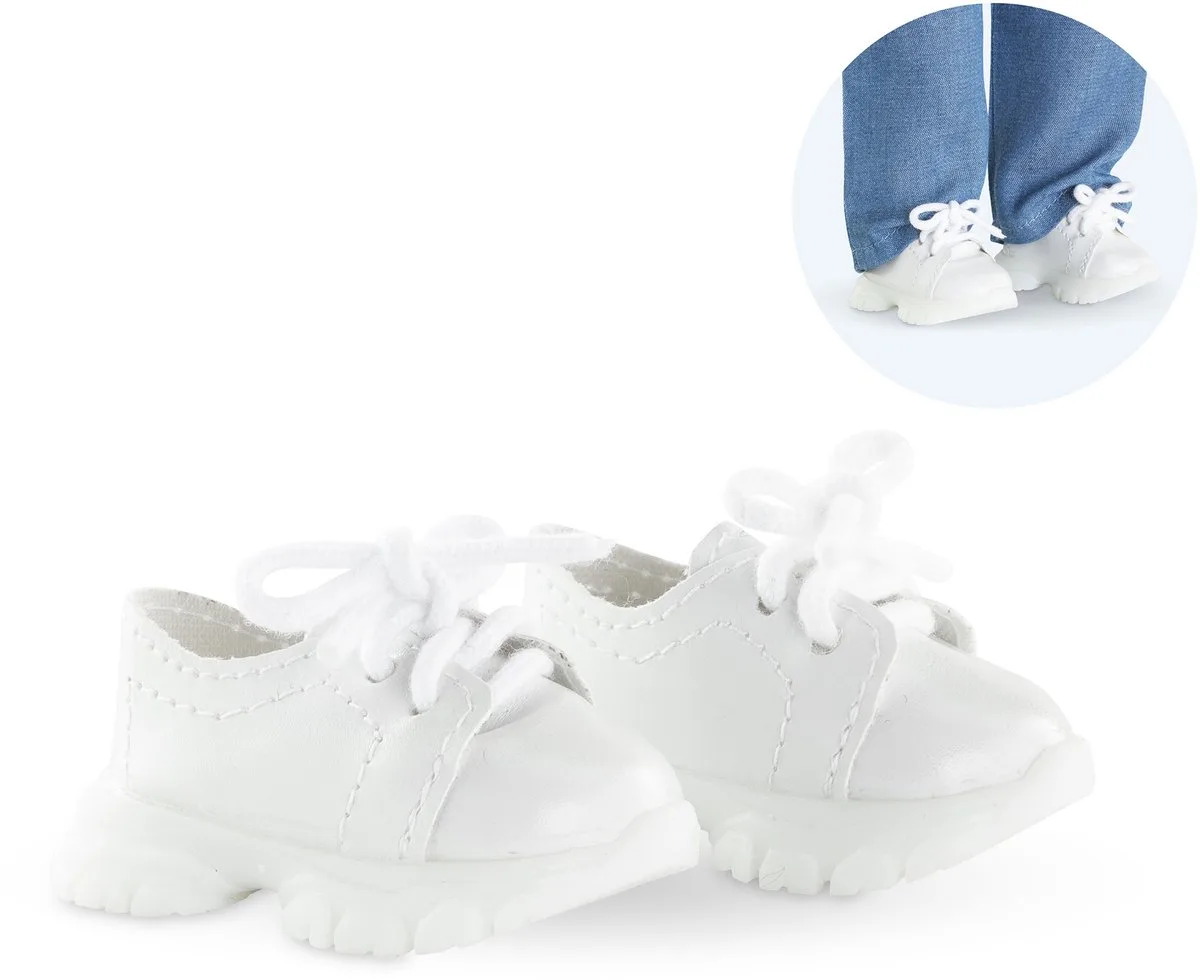 sneakers poppen 36cm - poppenaccessoire schoenen. fra Corolle i Hvid – produktbillede