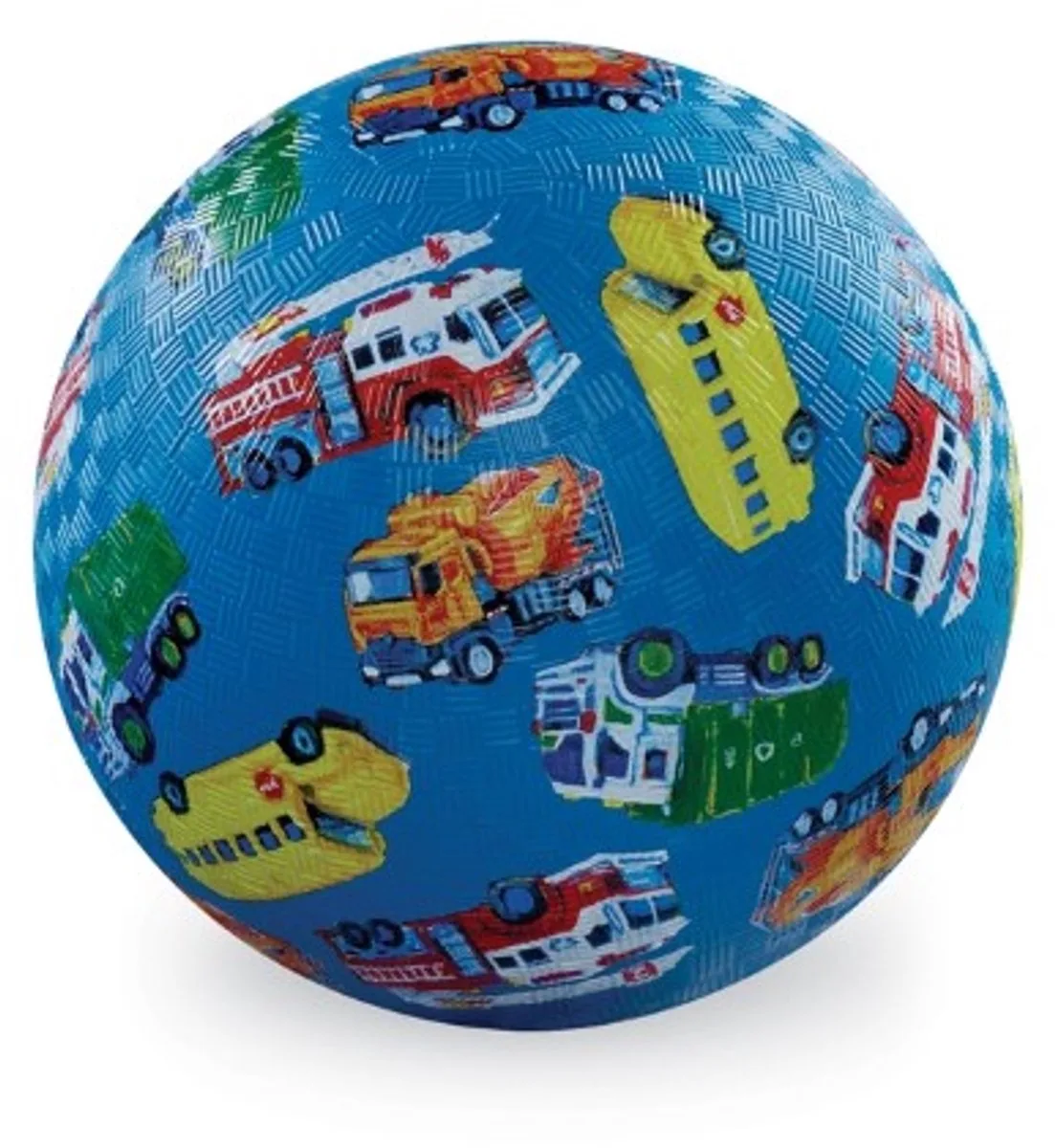 speelbal voertuigen 13cm - natuurrubber voor kinderen. de Crocodile Creek en Multicolore – photo du produit