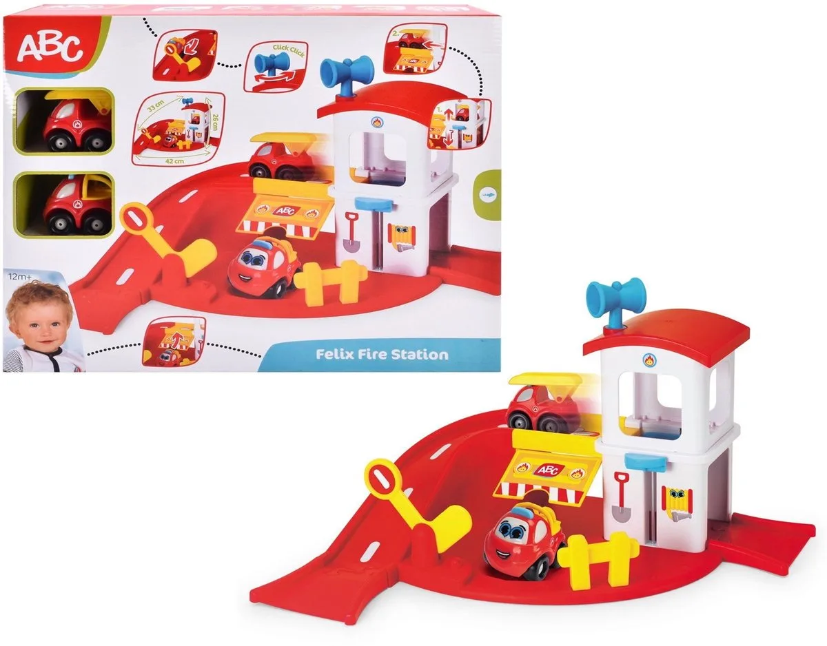 ABC Brandweerkazerne Felix met 2 voertuigen de Dickie Toys en Multicolore – photo du produit