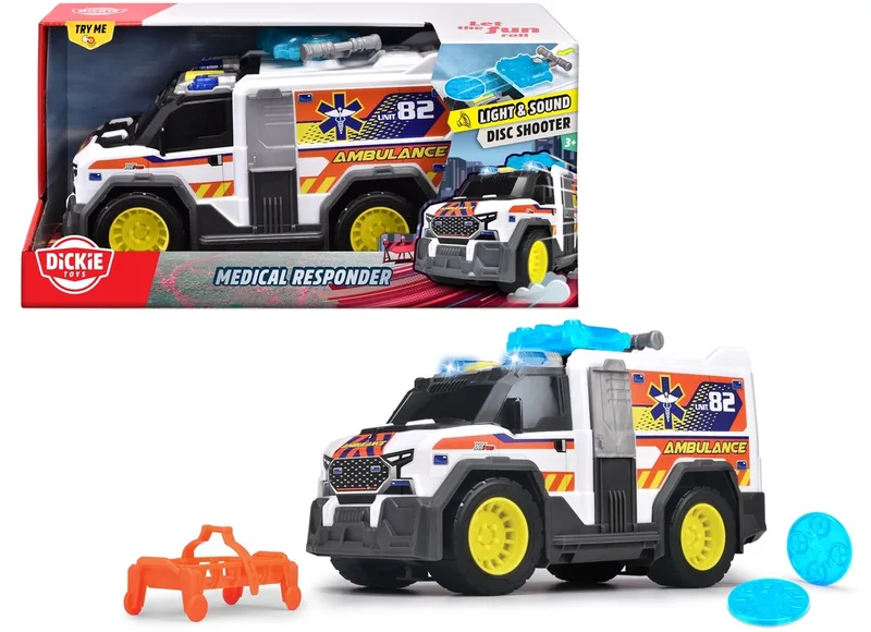 Krankenwagen Mit Licht Und Ton 30 Cm von Dickie Toys in Weiß – Produktfoto