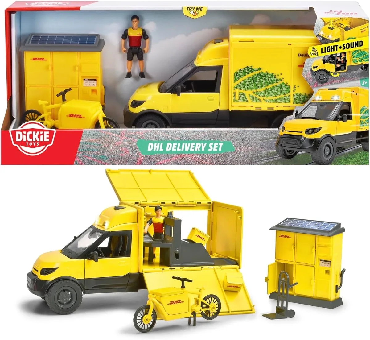 Modèle réduit de camion modèle fini Modèle réduit de camion de Dickie Toys en Jaune – photo du produit