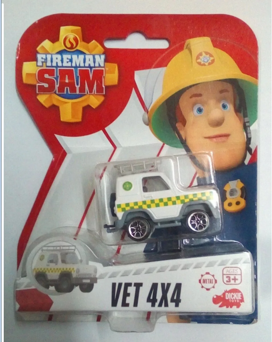 Brandweerman Sam Dierenarts Jeep 4x4 speelgoed von Dickie Toys in Weiß – Produktfoto