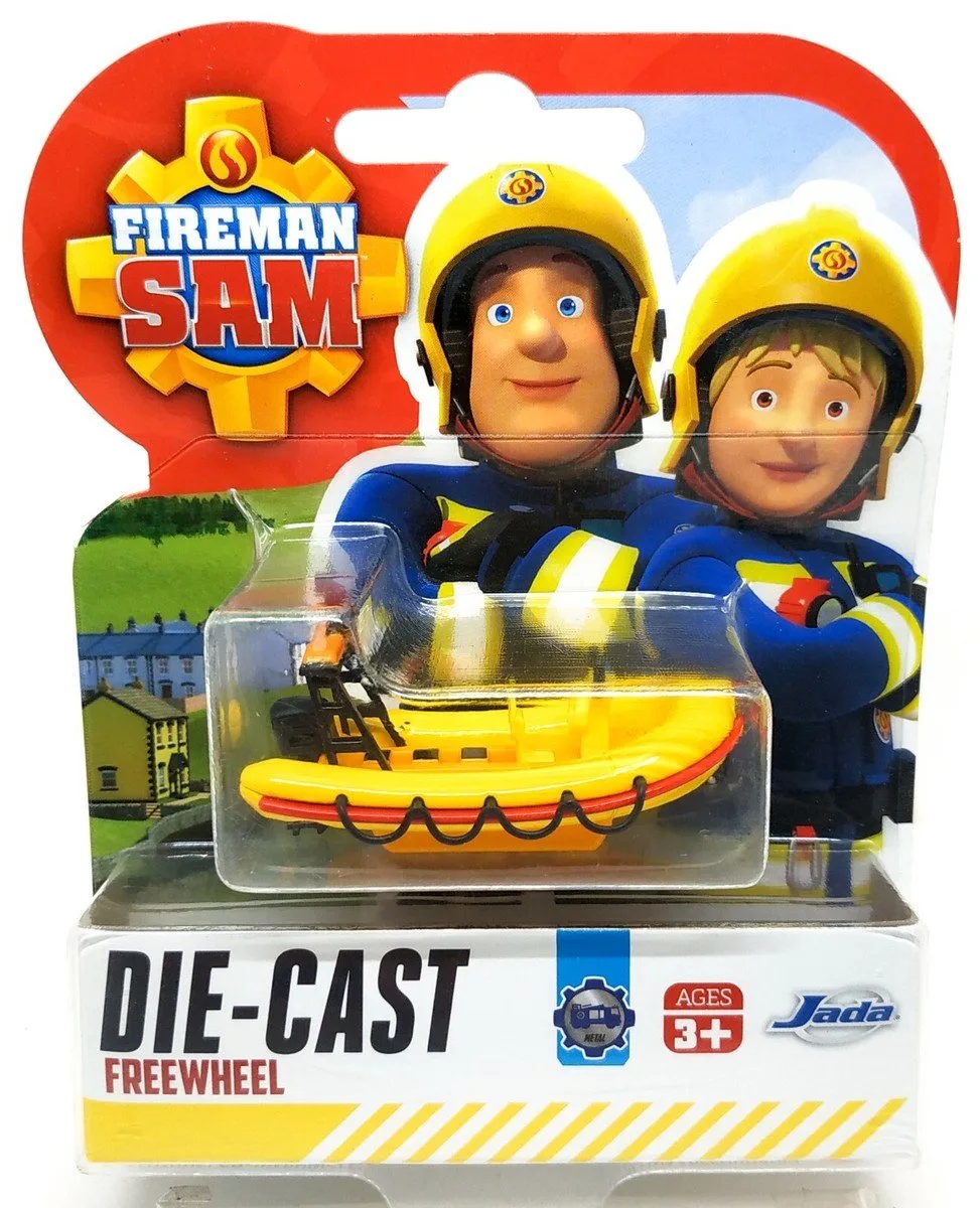 Brandweerman Sam Reddingsboot Neptune - Figuur - Metaal - 7.5 cm de Dickie Toys en Jaune – photo du produit