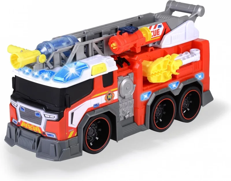 Brandweerwagen Licht en Geluid de Dickie Toys en Noir, Bleu, Rouge, Blanc, Jaune – photo du produit
