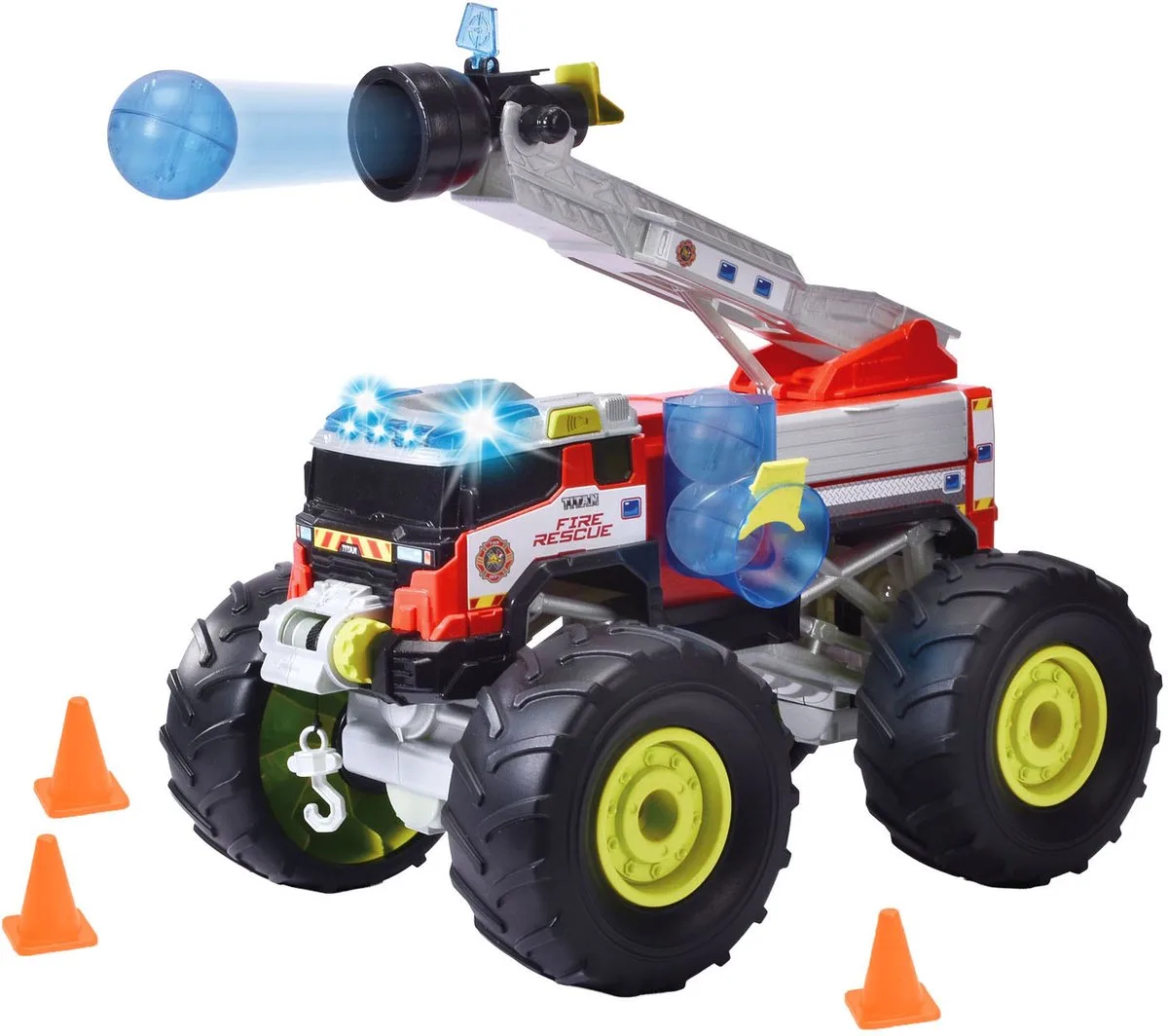 Brandweerwagen - Rescue Titans met Licht van Dickie Toys in Meerkleurig – productfoto