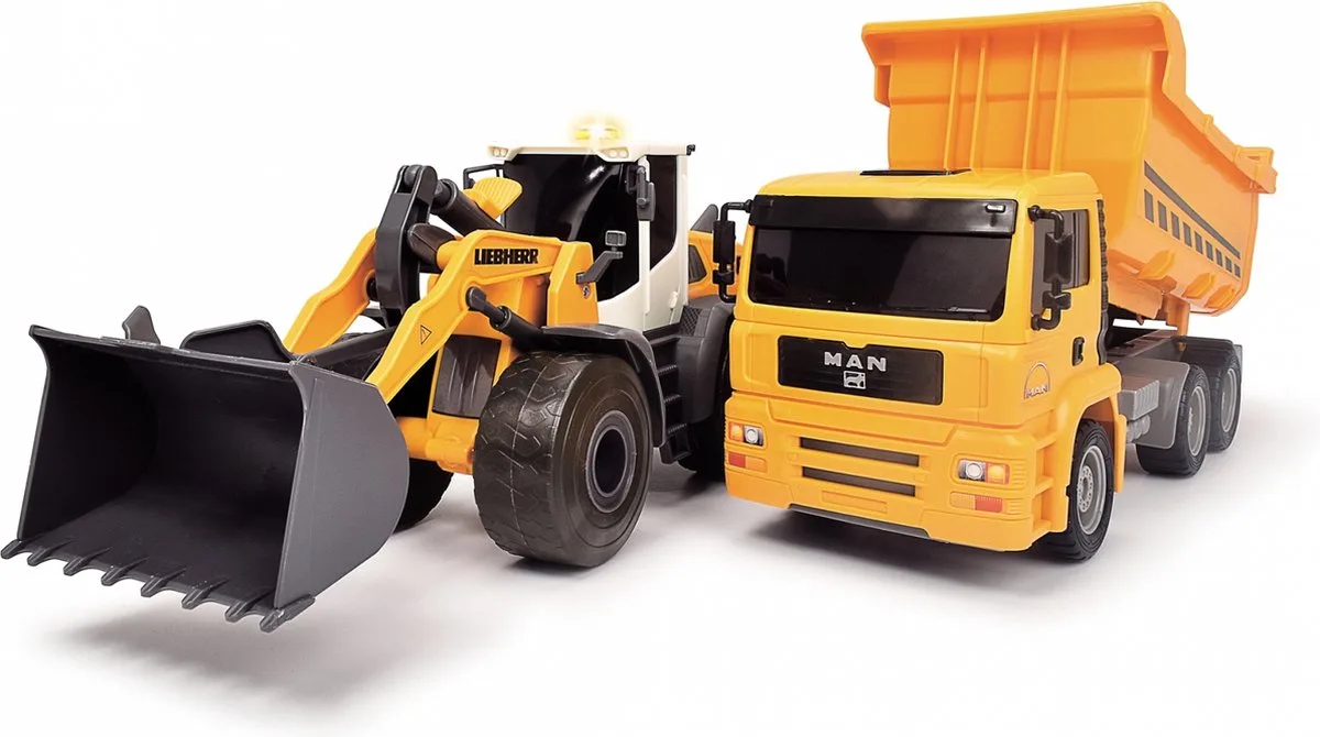 Constructievoertuigen, Set van 2 de Dickie Toys en Noir, Jaune – photo du produit
