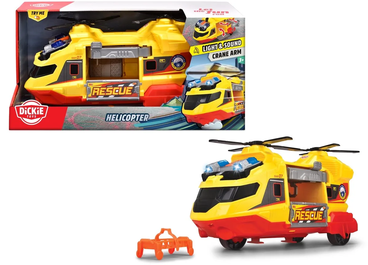 Helikopter - Ziekenhuis - Licht en geluid - Vanaf 3 jaar de Dickie Toys en Jaune – photo du produit