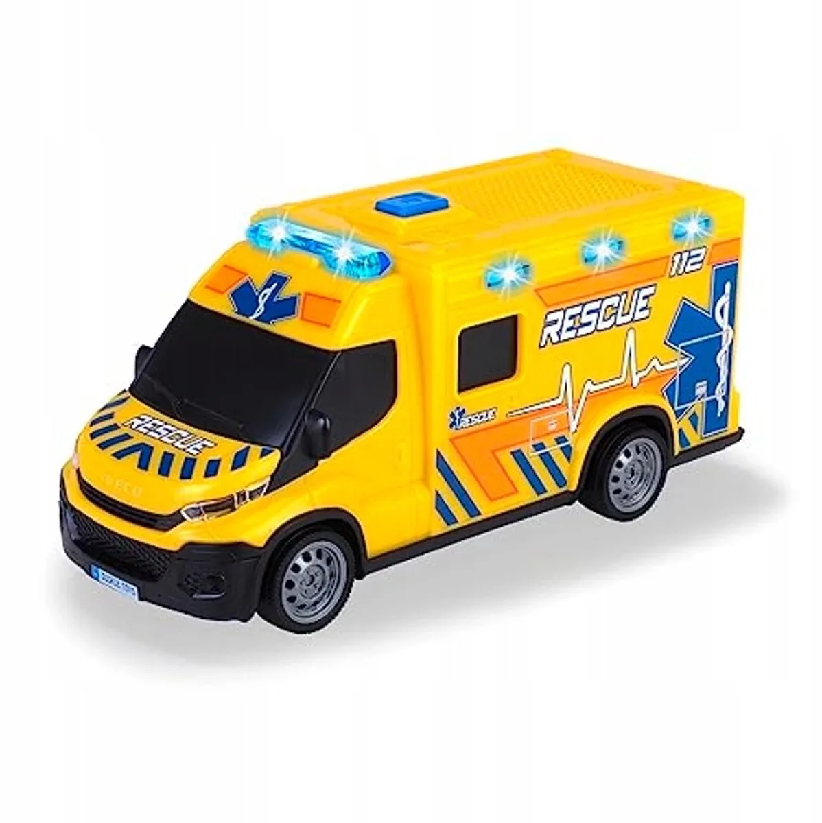 IVECO Daily Ambulance Speelgoedauto 18cm met Licht & Geluid fra Dickie Toys i Blå – produktbillede