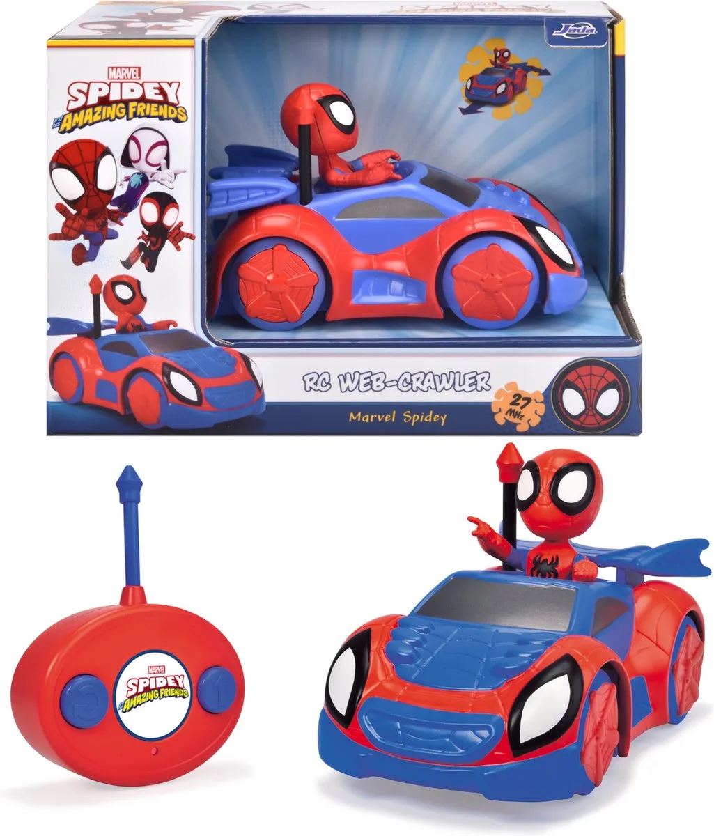 Jada Spidey Et Sa Toile Rampante Superquipo Figurine 1:24 de Dickie Toys en Rouge – photo du produit