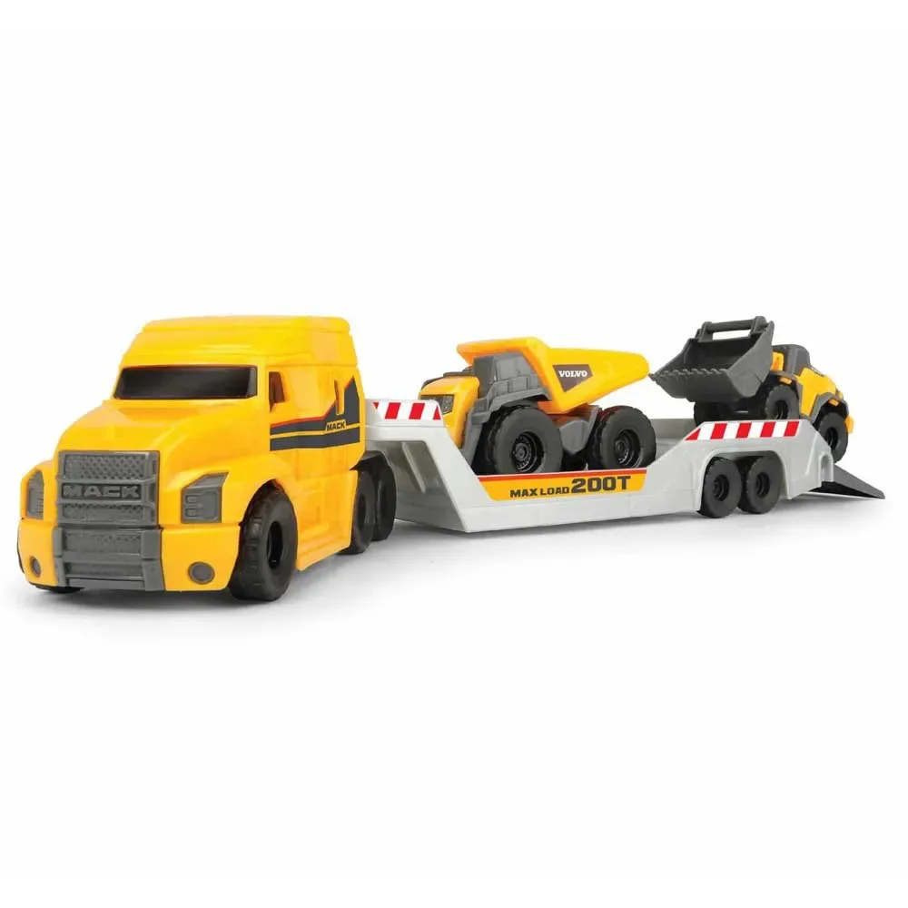 Mack/volvo-trailer Met Microvoertuigen 32 Cm van Dickie Toys – productfoto