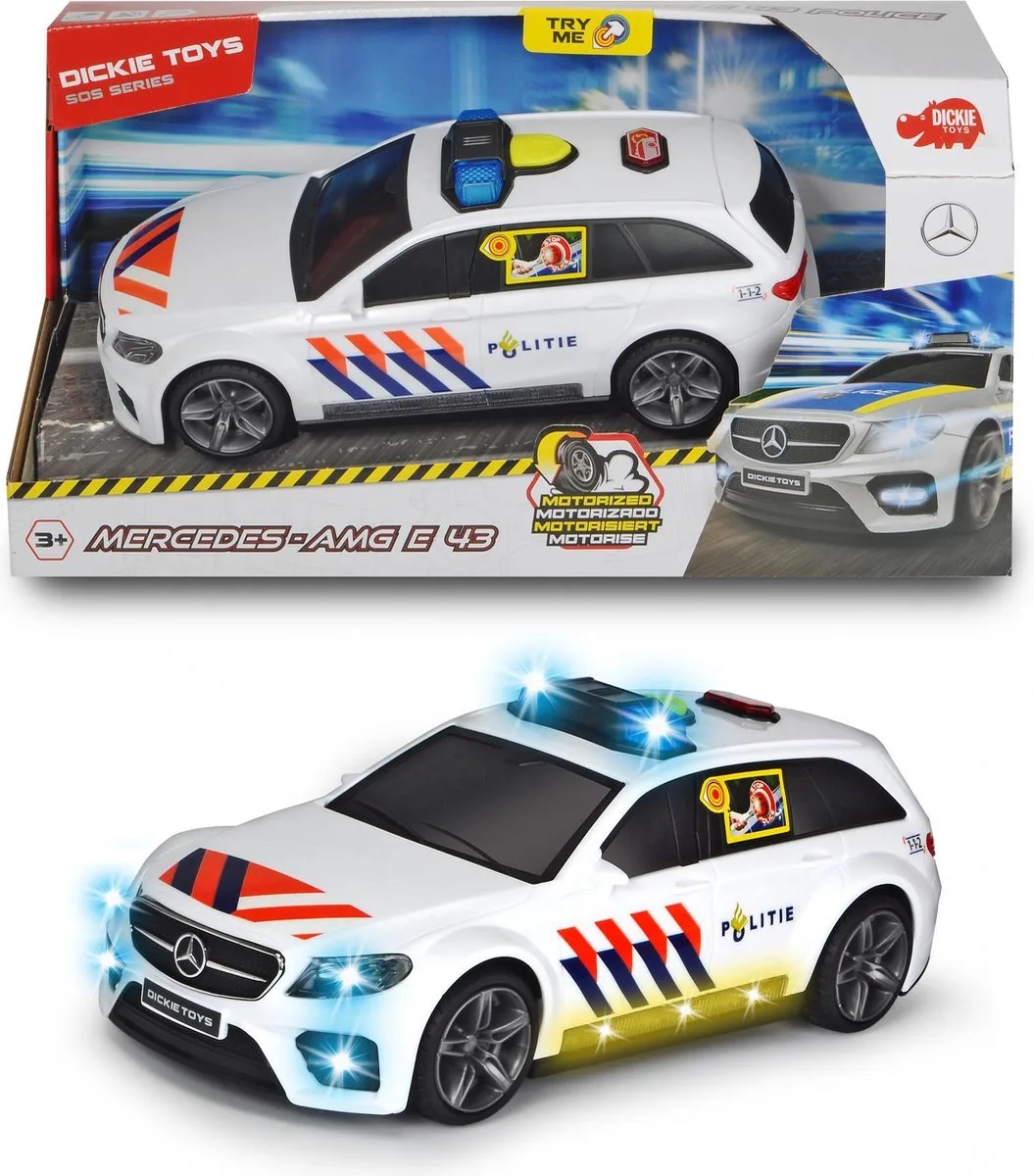 Mercedes-AMG E43 SOS Nederlandse Politiewagen - 30 cm - Licht & Geluid - Speelgoedvoertuig från Dickie Toys i Nederland – produktbild