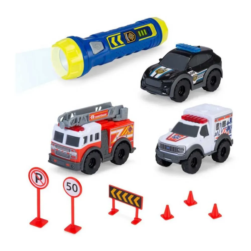 Mikroräddningsteam-set Med Ficklampa 9 Cm från Dickie Toys – produktbild