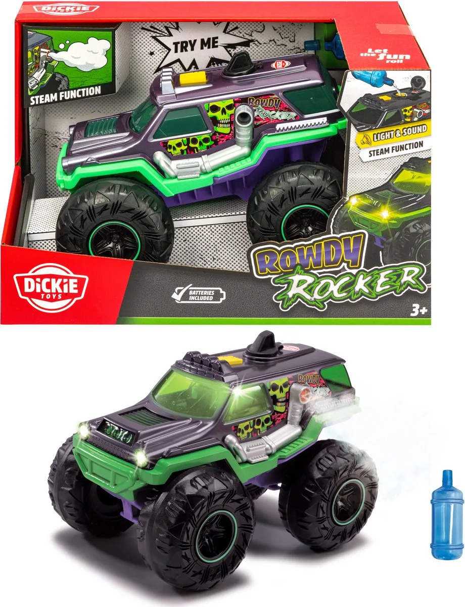 Modelauto Rowdy Rocker - licht en geluid - 22cm de Dickie Toys en Multicolore – photo du produit