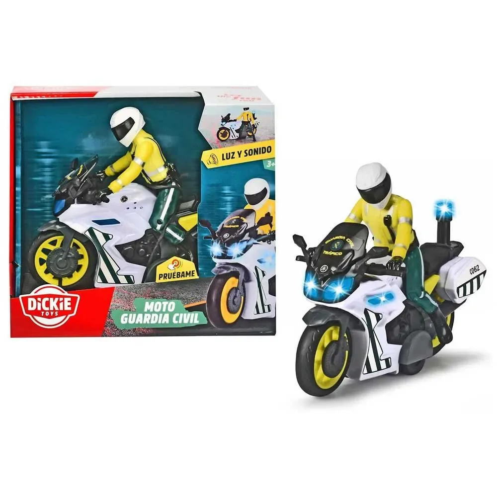 Motorcykel Guardia Civil Med Ljus Och Ljud 17 Cm från Dickie Toys – produktbild
