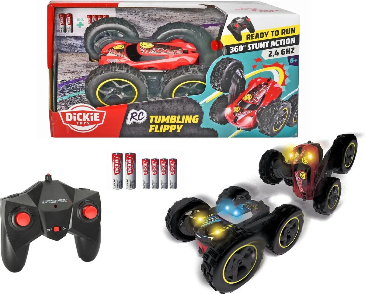 RC-Tumbling Flippy RTR - 1:28 - Bestuurbare auto från Dickie Toys i Röd – produktbild