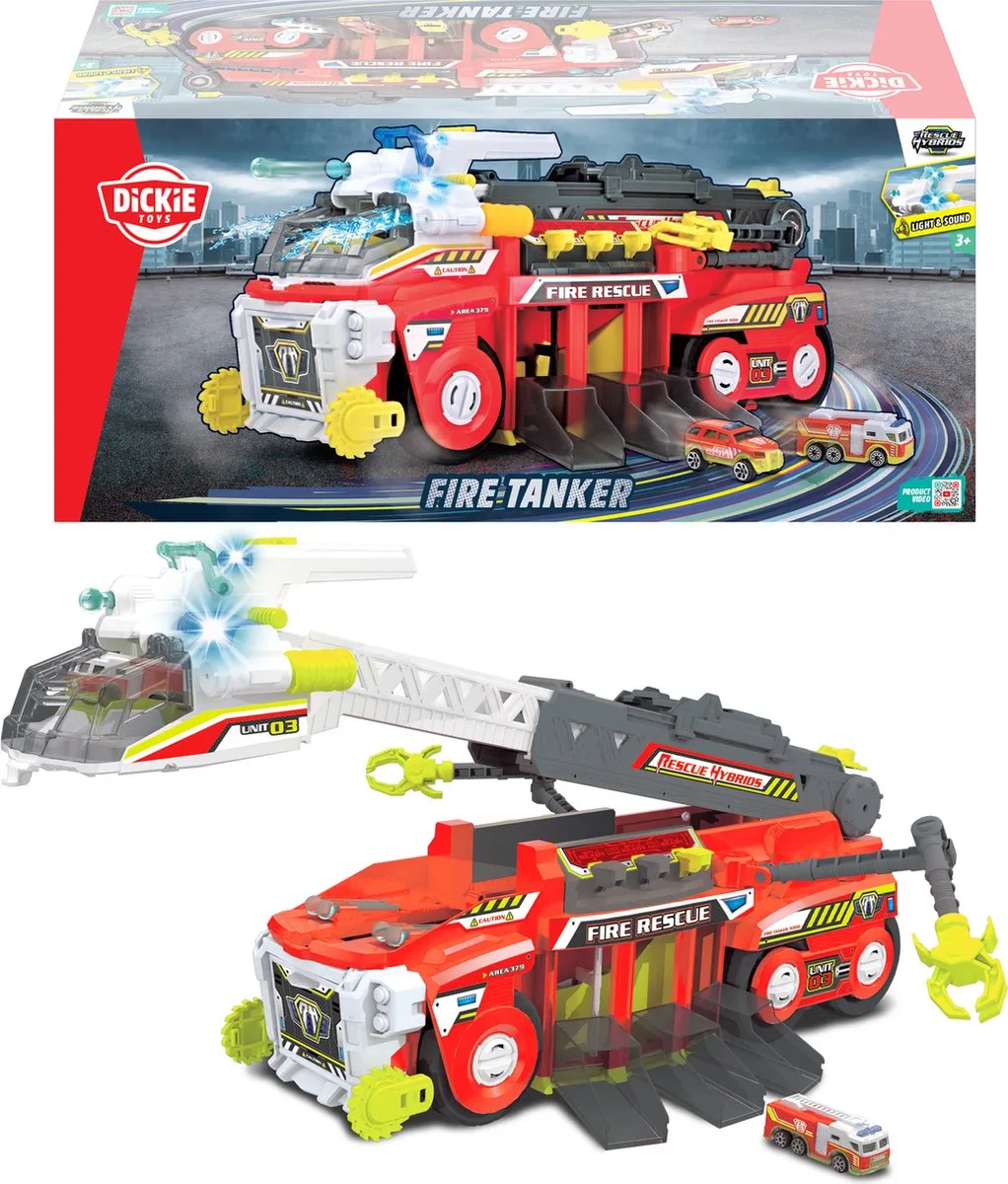 Rescue Hybrids Fire Tanker - Speelgoedvoertuig de Dickie Toys en Rouge – photo du produit