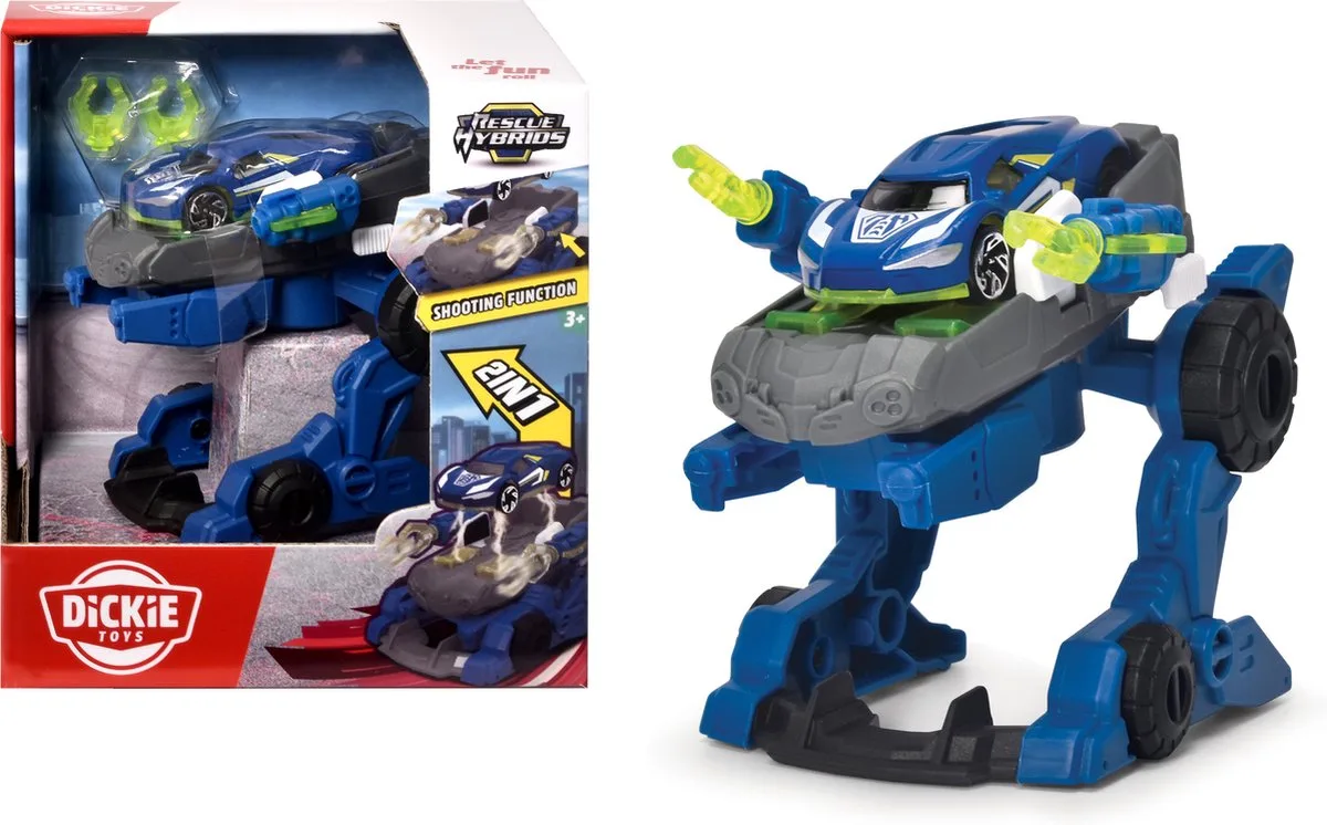 Rescue Hybrids Police Trooper - Speelgoedvoertuig van Dickie Toys in Blauw – productfoto